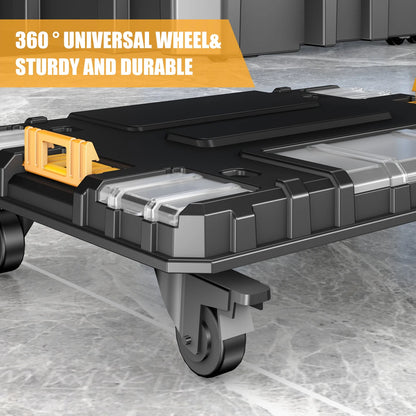AIRAJ Stackable Modular Toolbox Set – Portable Wheeled Combo Toolbox for Space-Saving Storage & Easy Mobility