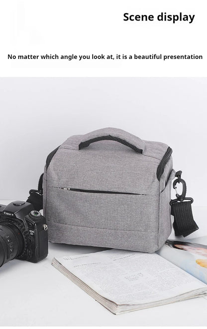 DSLR Camera Shoulder Bag – Portable Nylon Handbag for Sony, Nikon, Canon, Panasonic Equipment, Crossbody Style