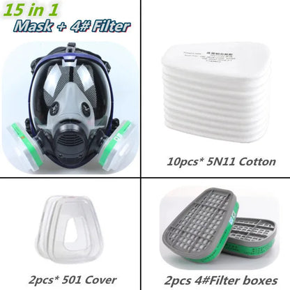 Chemical Gas Mask 6800 – Full Face Anti-Fog Respirator for Industrial, Welding, Spray Paint, Acid Gas Protection