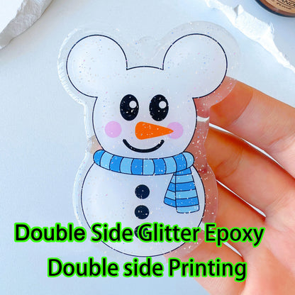 Custom Acrylic Keychain — Personalized Cat & Dog ID Charm, Holographic Photo Pet Souvenir, Birthday Gift with Name