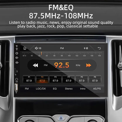 1-DIN Car Radio with 7’’ HD Touch Screen — Android Auto & CarPlay Multimedia Player, FM, AUX, Bluetooth, MirrorLink Universal Autoradio