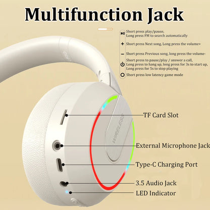 Wireless Bluetooth TWS Headphones - HiFi Gaming Earphones with Passive Noise Reduction and Subwoofer for iPhone and Samsung