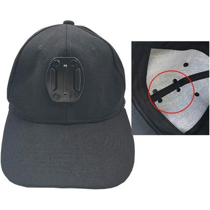 GoPro Baseball Cap Base Mount with J-Hook – Compatible with GoPro Hero 10-13, DJI Action 3-4 & Insta360 X3-X4 Accessories