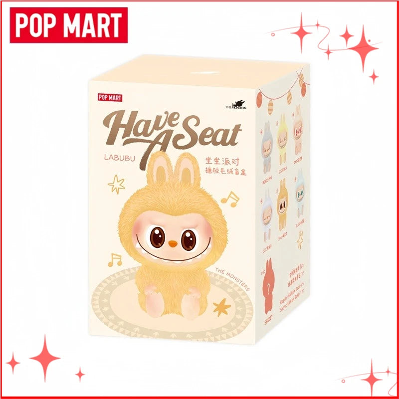 Genuine POP MART Labubu Vinyl Plush Pendant — Macarons “Have A Seat” & Coca Cola Series Blind Box Toys V1-V3