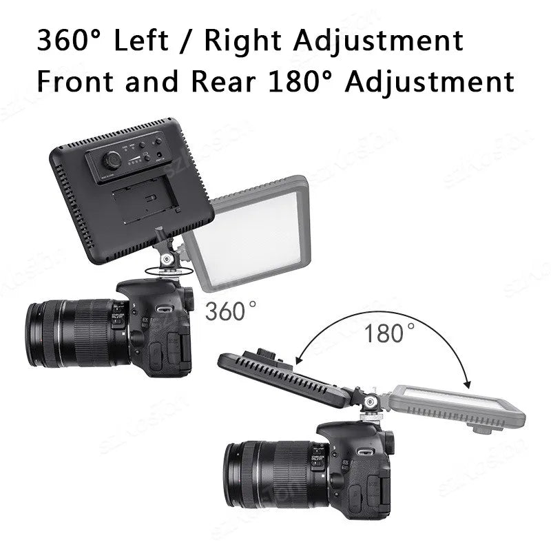 Mini Monitor Mount Holder – Adjustable Tripod Head with Cold Shoe Adapter for Flash, Microphone & Fill Light
