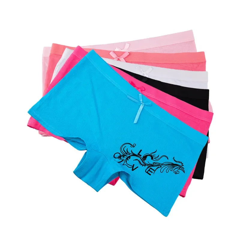 Women’s Cotton Boyshort Underwear - Floral Boxer Style Panties 6 Pack for Ladies & Girls