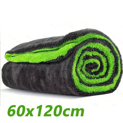 1400GSM Heavy Duty Car Drying Towel — 60x120cm Oversized Double-Sided Super Absorbent Scratch-Free Cleaning Cloth
