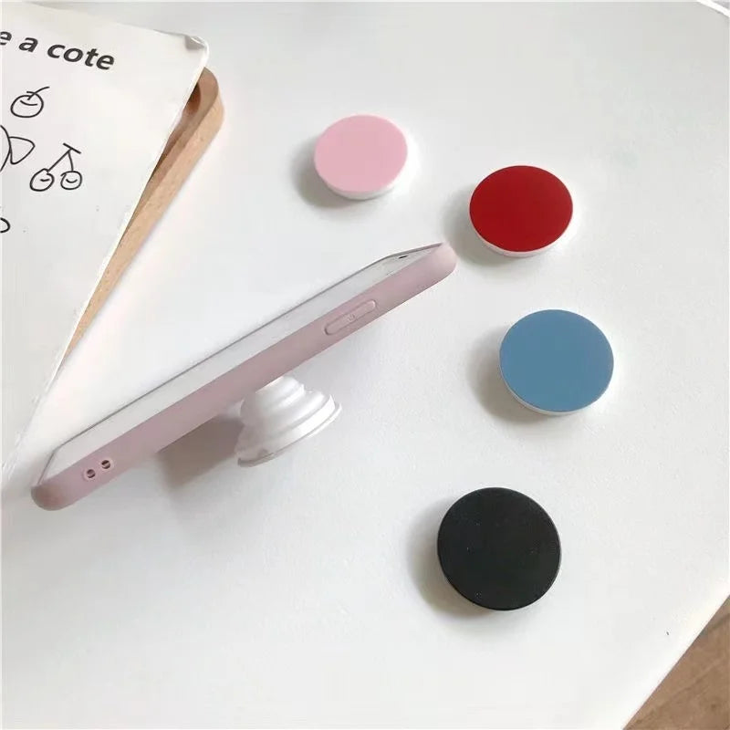 Finger Ring Holder Stand — Solid Color Folding Grip & Pocket Socket for iPhone 15, Samsung & Mobile Phones