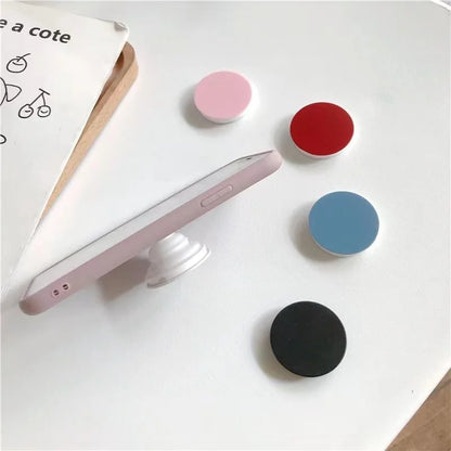 Finger Ring Holder Stand — Solid Color Folding Grip & Pocket Socket for iPhone 15, Samsung & Mobile Phones