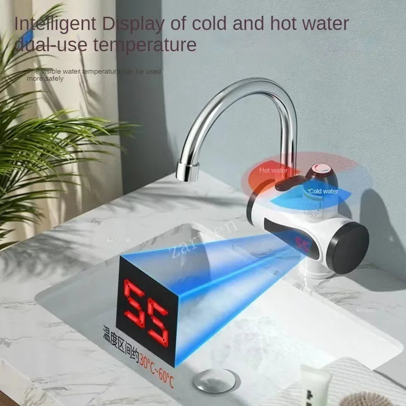 3000W Electric Tankless Water Heater Faucet – Instant Hot & Cold Water Tap for Kitchen Use