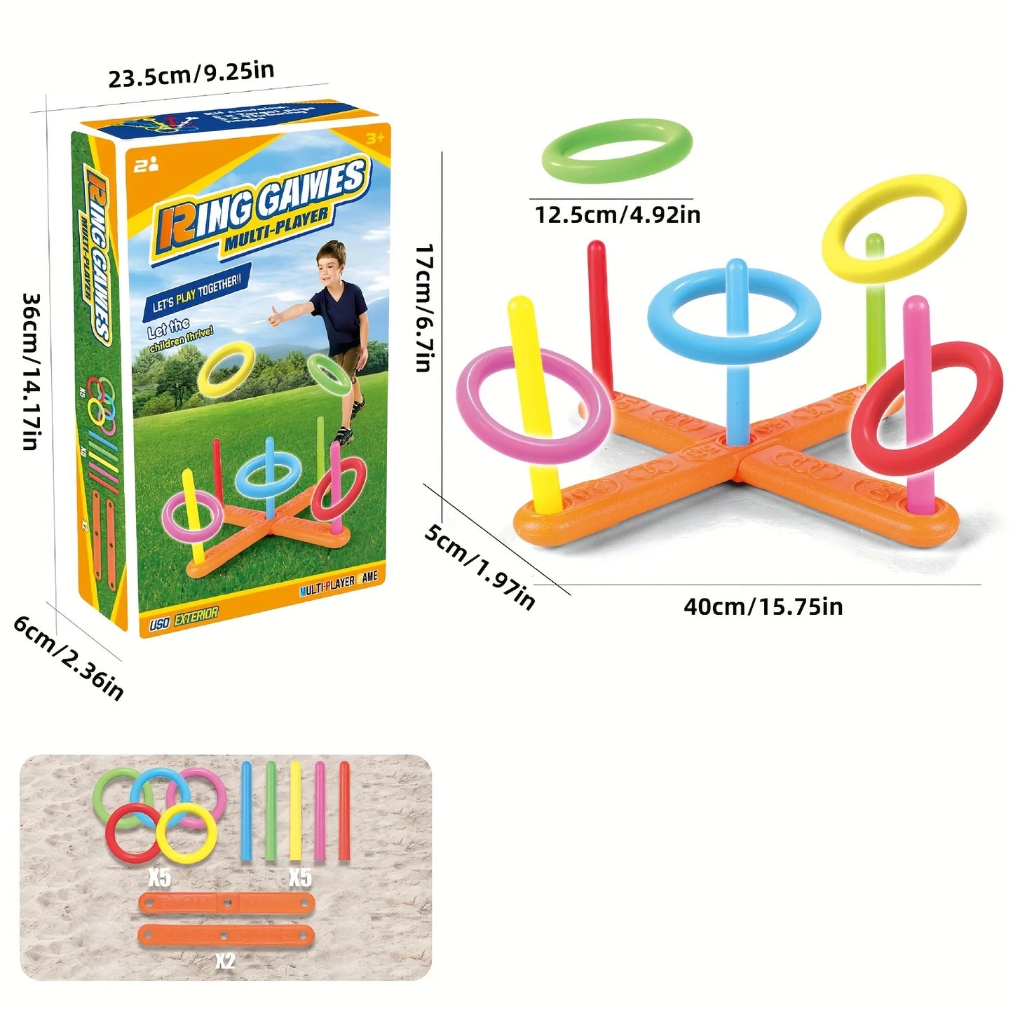 Interactive Throwing Ring Toy Set – Educational Stacking Rings Game for Sports, Fitness & Early Learning Fun for Kids