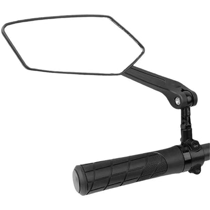 Adjustable Bicycle Rear View Mirror – Rotatable Handlebar Reflector with Wide-Angle Back Sight & Installation Tools