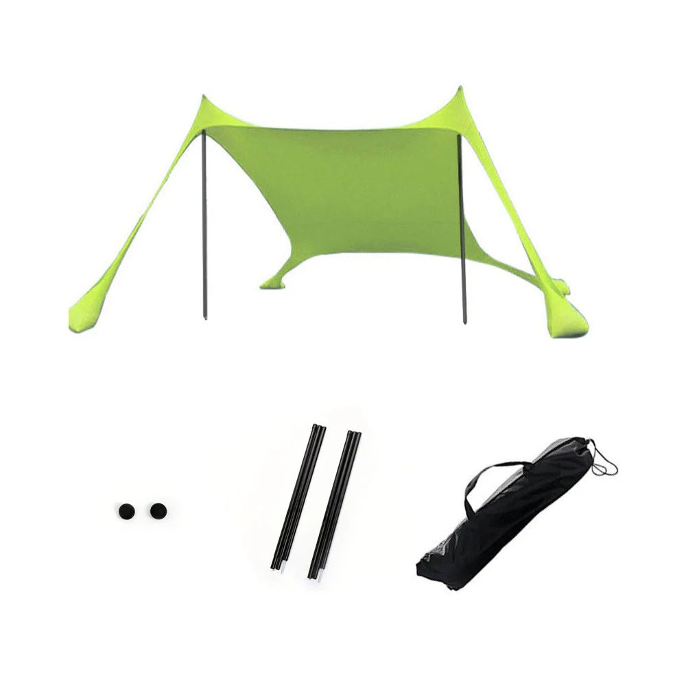 Outdoor Beach Tent Sun Shelter – Windproof UPF50+ Portable Camping Canopy for Family