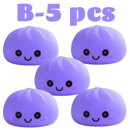 2027 Kawaii Dumpling Night Light - Cute Glowing Dumpling Steamer Desktop Ornament and Gift Decor