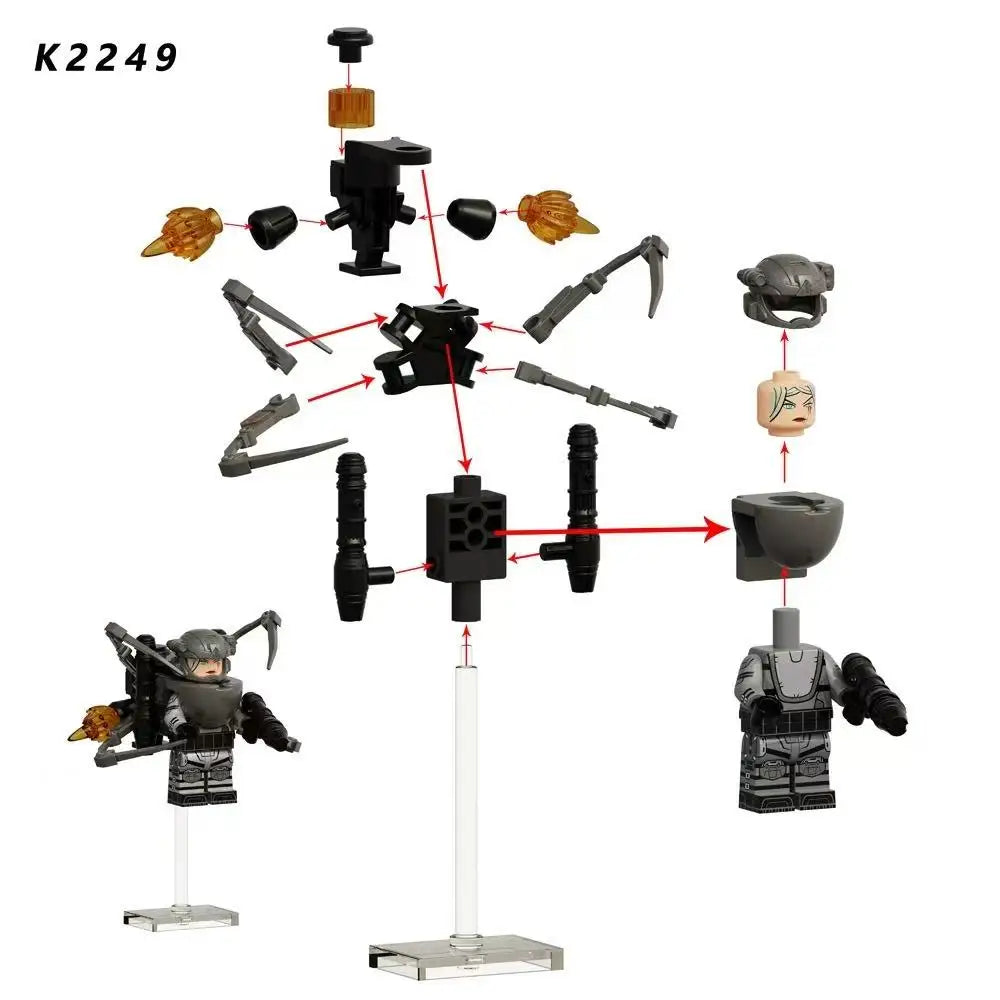 2025 KDL844 Toilet Man Mini Puzzle – Cartoon Bricks Action Figure Building Blocks Toy Gift