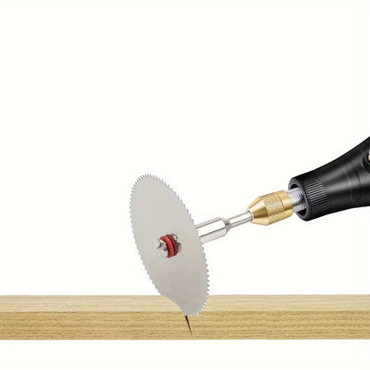 11PCS Mini Circular Saw Blade Set – Precision Cutting Discs with Adapter Rod for Wood & Metal (22–32mm)