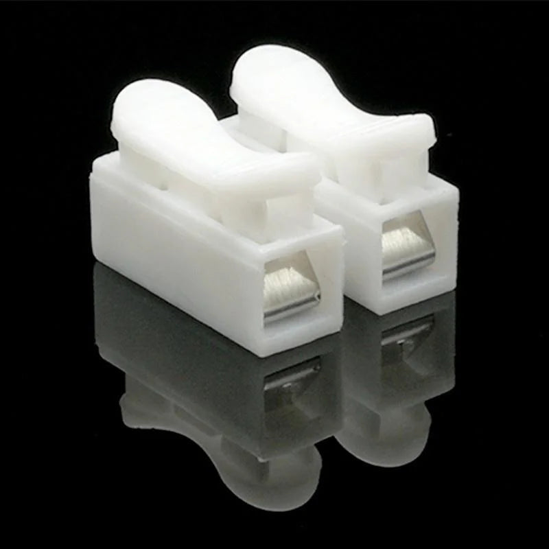 20/50Pcs No Soldering Quick Cable Wire Connector - Screwless Terminal Block Spring Clamp, 1P 2P Options