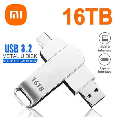 Xiaomi Mijia USB 3.2 High-Speed Waterproof Flash Drive — Up to 16TB Portable Pen Drive (2025)