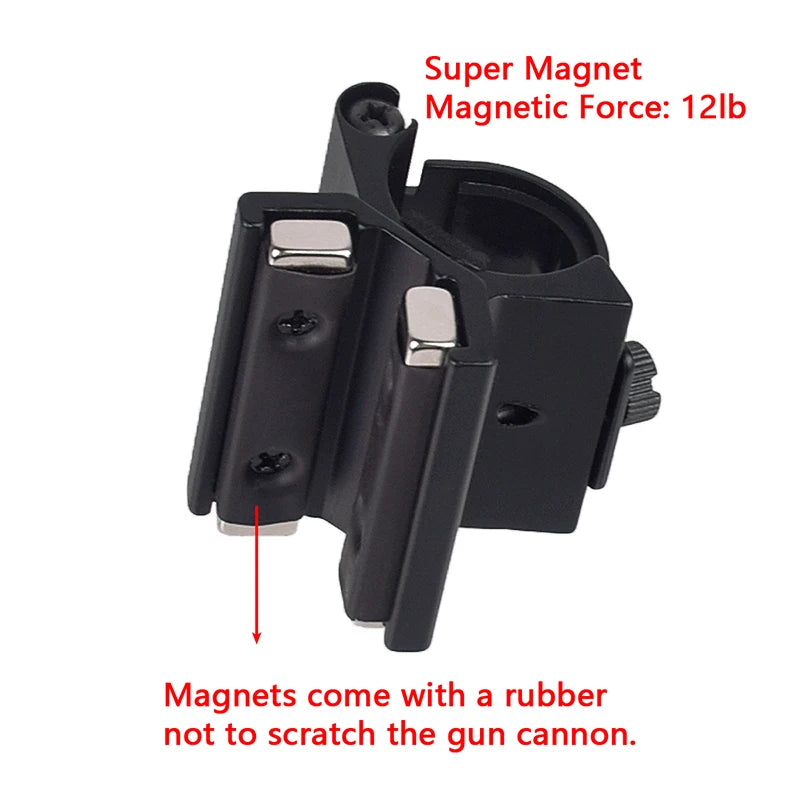 Magnetic Scope Mount Bracket - Strong X Holder for Flashlights, Lasers & Outdoor Accessories