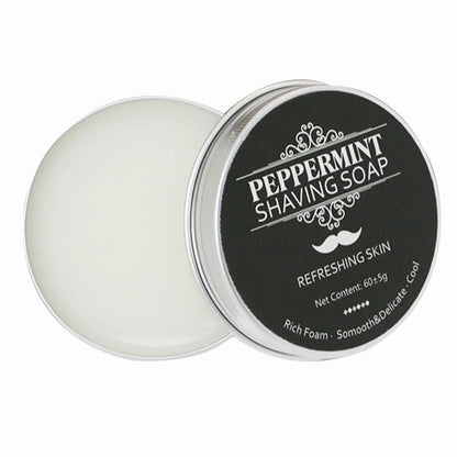 Handmade Smooth Texture Men’s Beard Shaving Soap – Dense Organic Foam Bar for Fresh, Clean Shave
