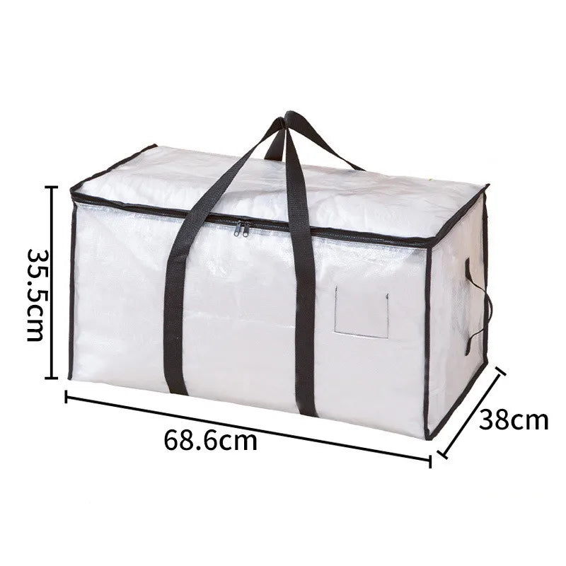 Transparent Storage Bag – Large Capacity Waterproof & Moisture-Proof Cotton Quilt and Clothing Moving Organizer Bag
