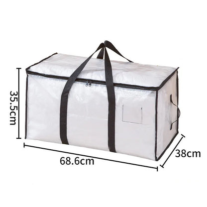 Transparent Storage Bag – Large Capacity Waterproof & Moisture-Proof Cotton Quilt and Clothing Moving Organizer Bag