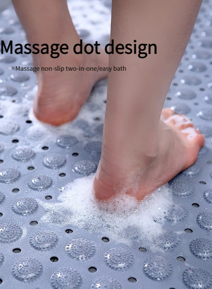 Shower Bath Mat – Hollow Hydrophobic Anti-Slip Tub Pad with Suction Cups, Thick Massage Foot Mat for Bathroom