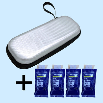 Portable Insulin Cooling Bag with 4 Ice Packs – Diabetic Pocket Pill Protector, Waterproof Thermal Insulated Medical Cooler