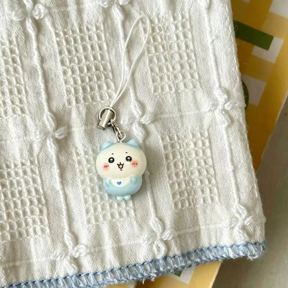 Kawaii Mini Resin Pendant Keychain - Cute Baby Outfit Phone Lanyard and Bag Charm for Girls