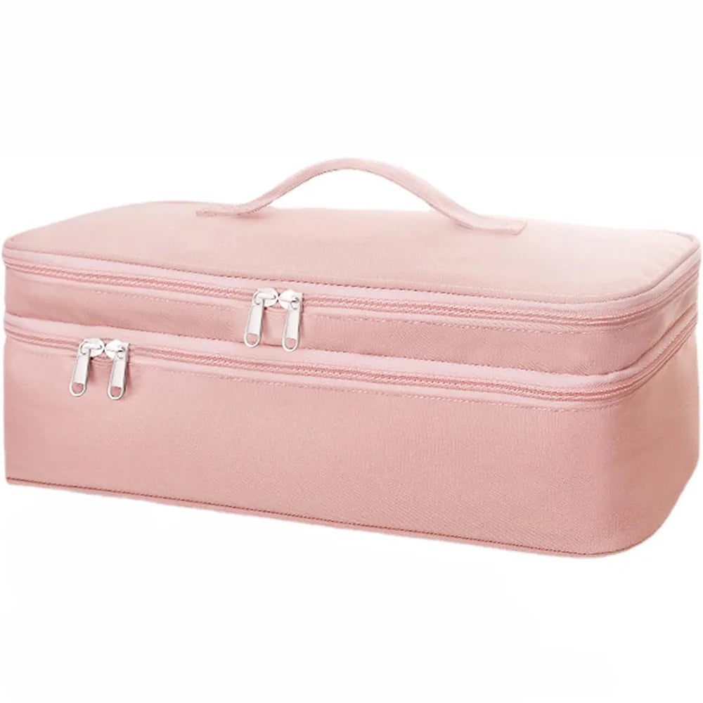 Portable Double-Layer Hair Dryer Travel Case – Storage Bag for Dyson, Shark FlexStyle & Attachments Organizer Carrying Case