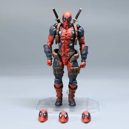AMAZING YAMAGUCHI Deadpool & Wolverine 2.0 Action Figure – Grey Mutants Joint Movable KAIYODO Model Toy for Kids & Collectors