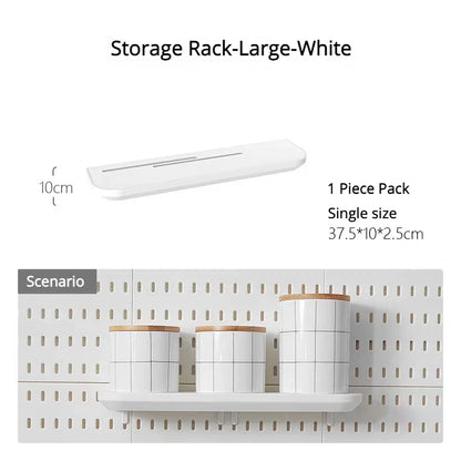 DIY Pegboard Hanging Shelf & Hooks – Wall Organizer for Garage, Kitchen & Room, No-Drill Storage Solution
