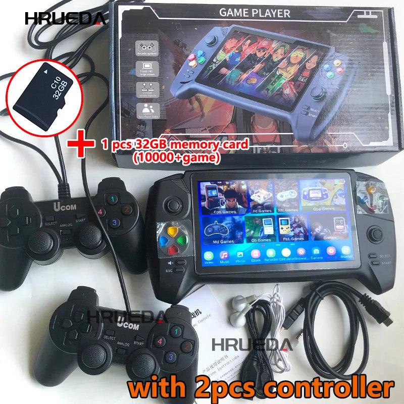 7.0" Retro Handheld Game Console - Dual Joysticks Classic Gaming Player for PS1, GBA, NES & FC Games