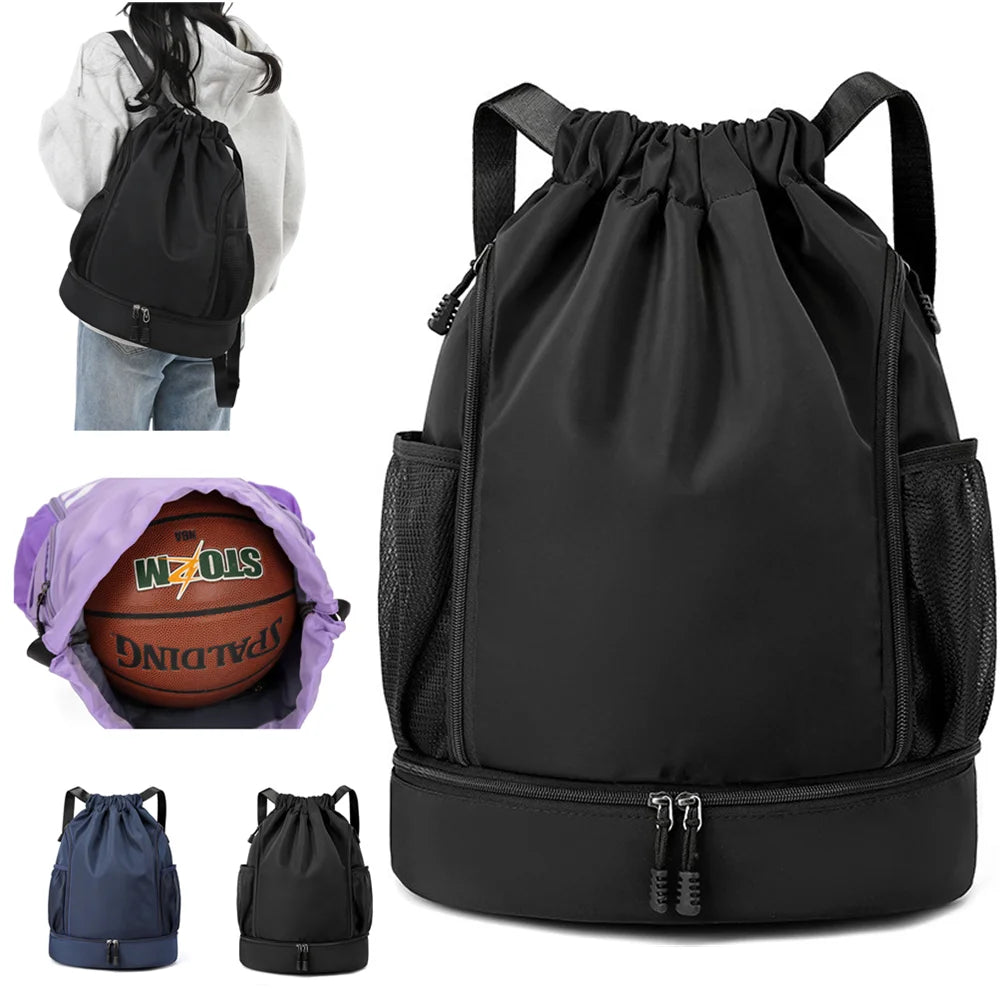 Sports Basketball Backpack — Waterproof Travel Bag for Outdoor, Swimming, Fitness, Hiking, Climbing, and Basketball Gear