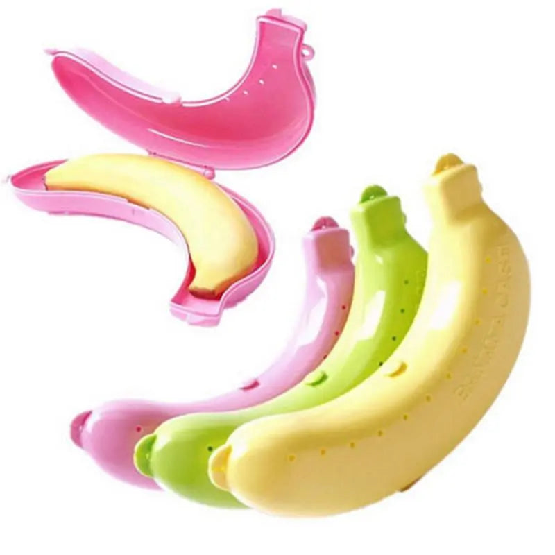 Cute Banana Storage Box for Outdoor Travel - Keep Your Bananas Fresh on the Go!