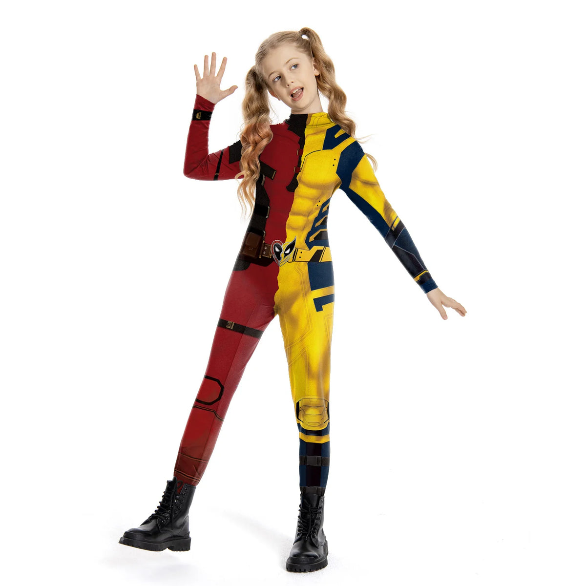 Wolverine Deadpool Cosplay Jumpsuit - Superhero Zentai Bodysuit for Kids & Adults, Halloween Party Costume