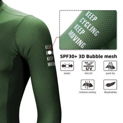 DAREVIE SPF 50+ Long Sleeve Cycling Jersey – Breathable Training Fit, Unisex Lightweight Cycling Maillot for Men & Women Small Size