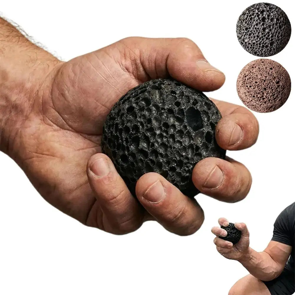 Natural Lava Stone Grip Ball - 5cm Porous Hand Trainer for Grip Strength, Climbers, and Weightlifters