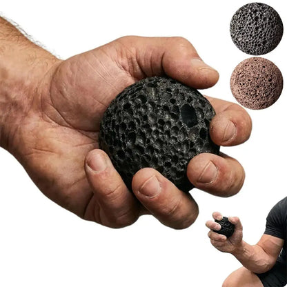 Natural Lava Stone Grip Ball - 5cm Porous Hand Trainer for Grip Strength, Climbers, and Weightlifters
