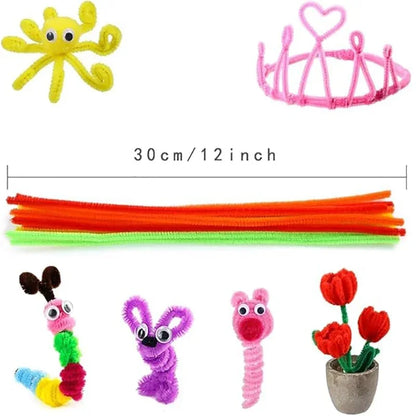 100/50PCS Chenille Stems Bulk – 22 Colors Pipe Cleaners for Kids’ Crafts, DIY Art Projects & Decorations (6mm x 12in)