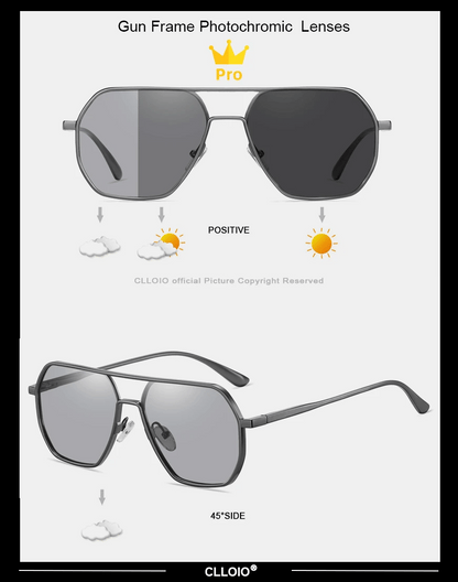 CLLOIO Anti-Glare Day & Night Vision Glasses – Polarized Photochromic UV400 Driving Sunglasses for Men & Women