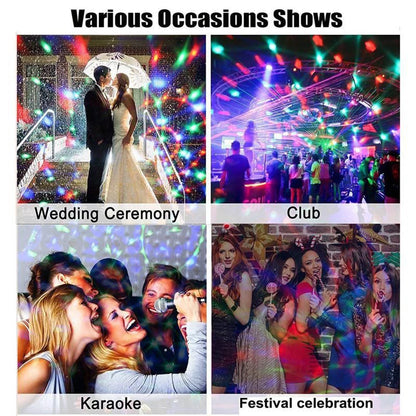 E27 RGB Rotating LED Stage Light - Magic Projector Lamp for Disco, KTV, Parties, Weddings & Holidays