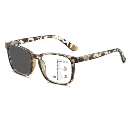 2024 Photochromic Anti-Blue Reading Glasses – Multifocal Presbyopic Eyewear with Intelligent Dual Light for Near & Far Vision