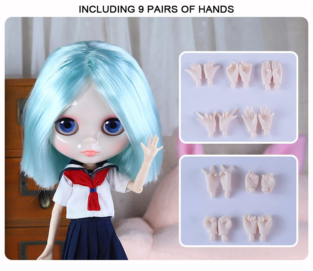 ICY DBS Blythe Doll 1/6 BJD – 30cm Joint Body Set with Random Eyes, Anime Girl Toy Gift