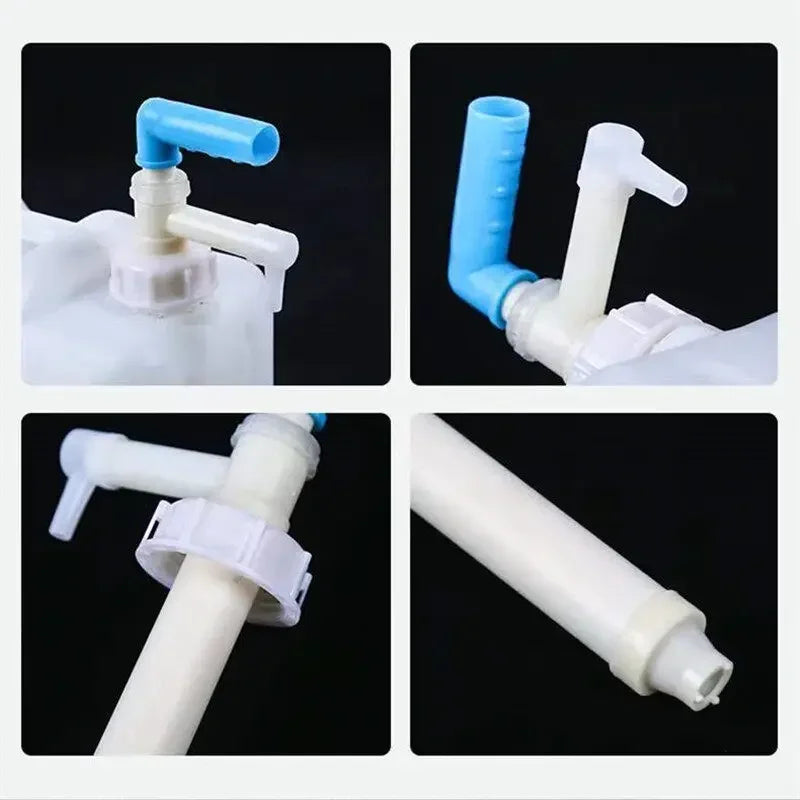 Manual Hand Fuel Transfer Pump - Liquid Transfer Pump with Backflow Prevention for Oil & Other Liquids