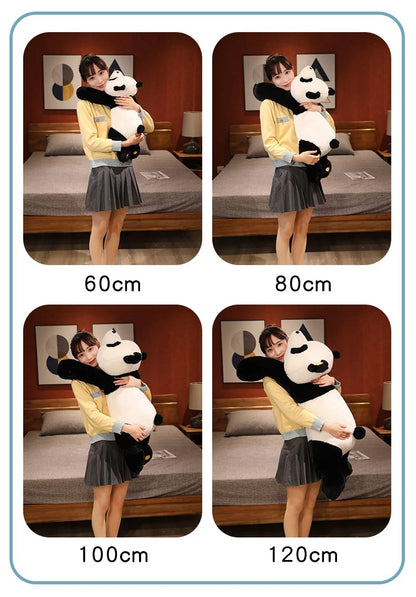 60–120cm Giant Panda Plush Toy — Soft Stuffed Animal Pillow for Kids, Birthday & Christmas Gift
