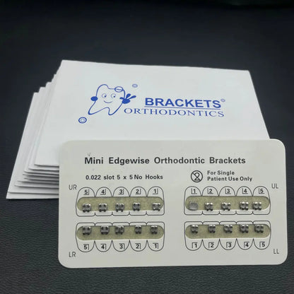 10 Packs Dental Orthodontic Metal Braces – Mini Roth/MBT/Edgewise 022 Slot Brackets for Dentist Treatment