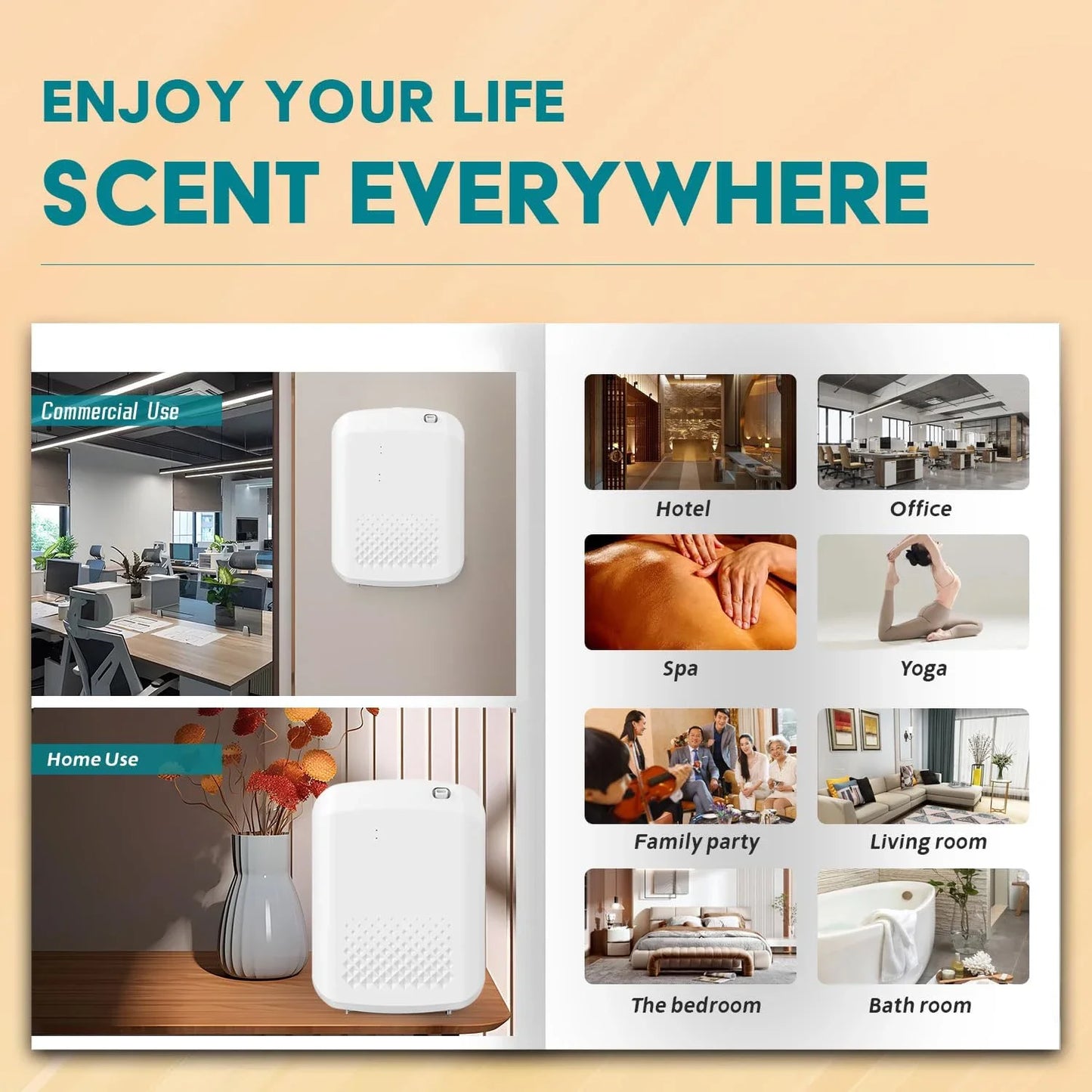 Fragrance Diffuser – Electric Aromatic Oil Diffuser, Wall Hanging Essential Oil Air Freshener for Home & Hotel