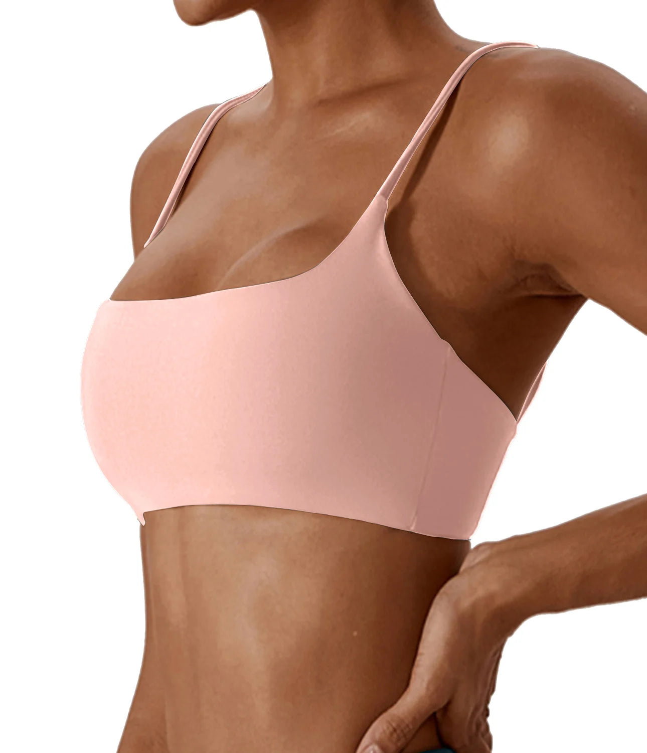 Soft Cross Back Sports Bra - High Quality Women’s Yoga Fitness Top for Running Workout and Activewear