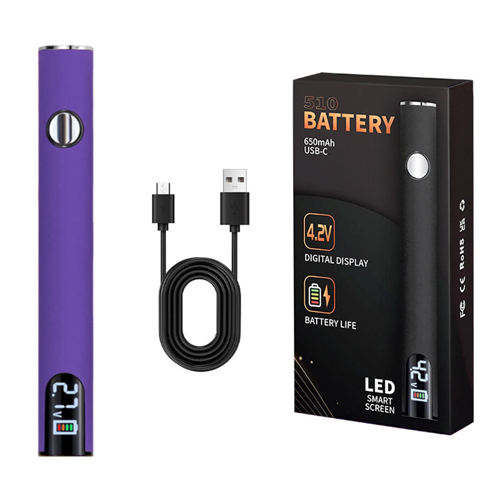 510 Thread 650mAh Rechargeable Battery Pen – Smart USB Charging Power Tool for Soldering & Mini Repair Applications
